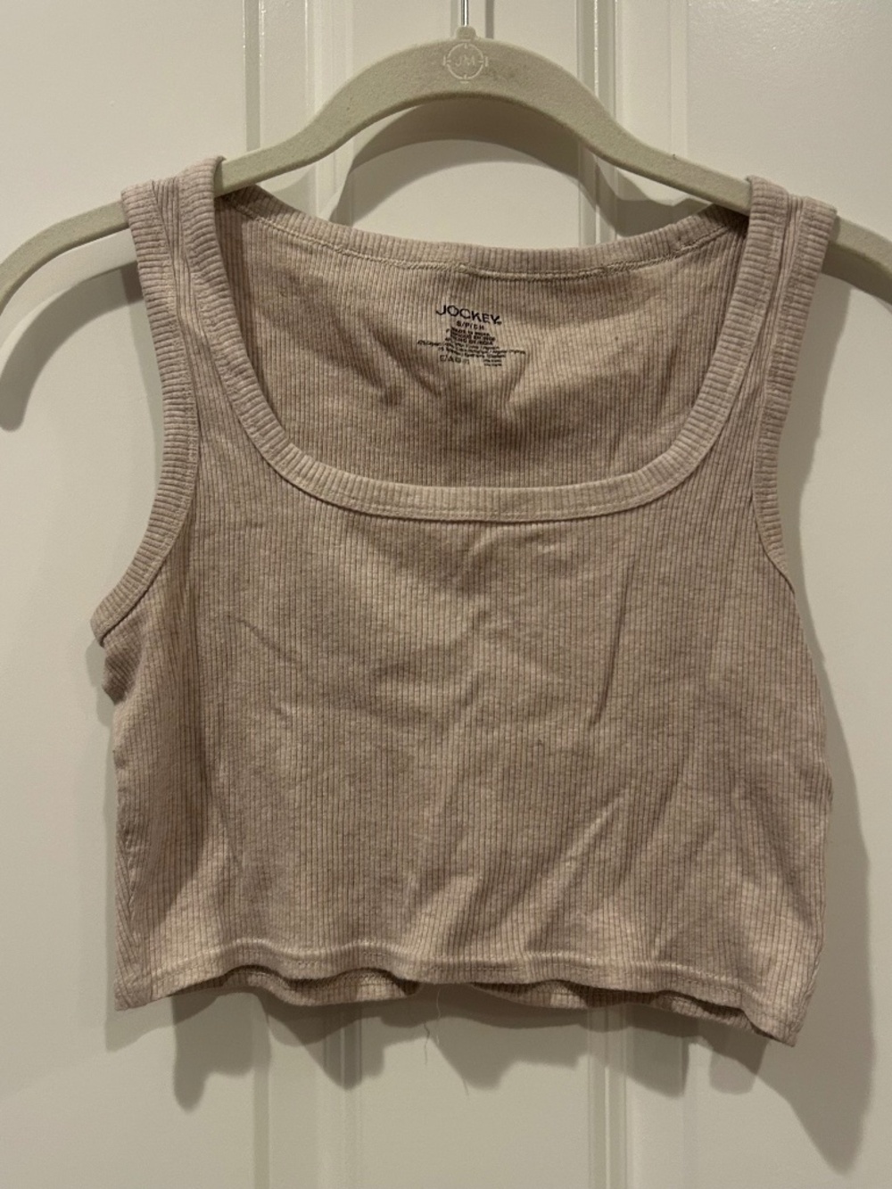Jockey Tan Ribbed Crop Top